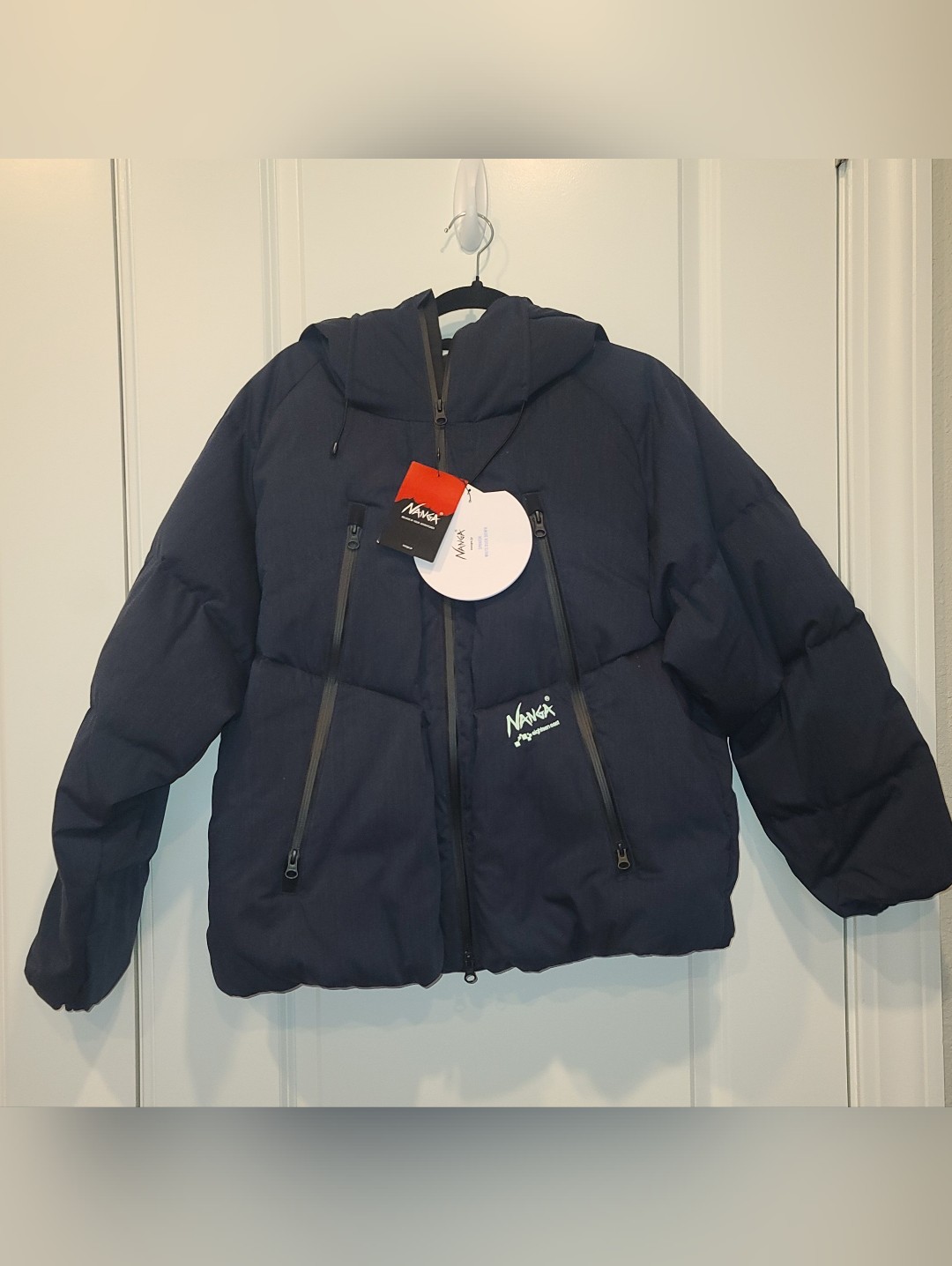 Nanga Mens Jacket With Hood. Spanish White Suxk Down